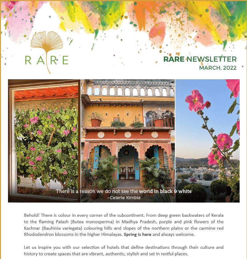 gINKgo I RARE Newsletter | Celebrating Spring Hues | Vol 56 | Mar 2022